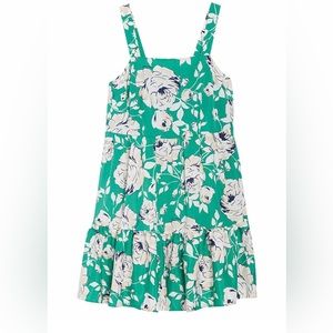 NWT Eliza J Floral Sleeveless A-Line Flounce Dress Green $148 18W Plus